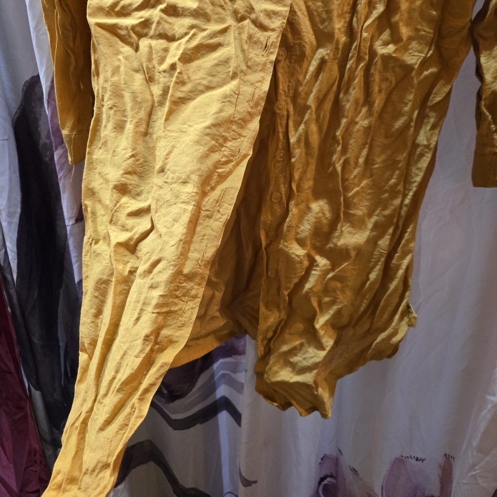 Golden Ruffle Women's Blouse - Picture 5 of 7